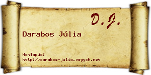 Darabos Júlia névjegykártya